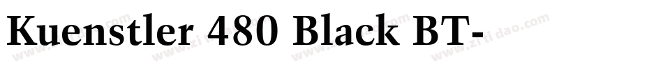 Kuenstler 480 Black BT字体转换